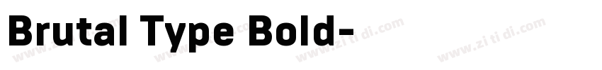 Brutal Type Bold字体转换